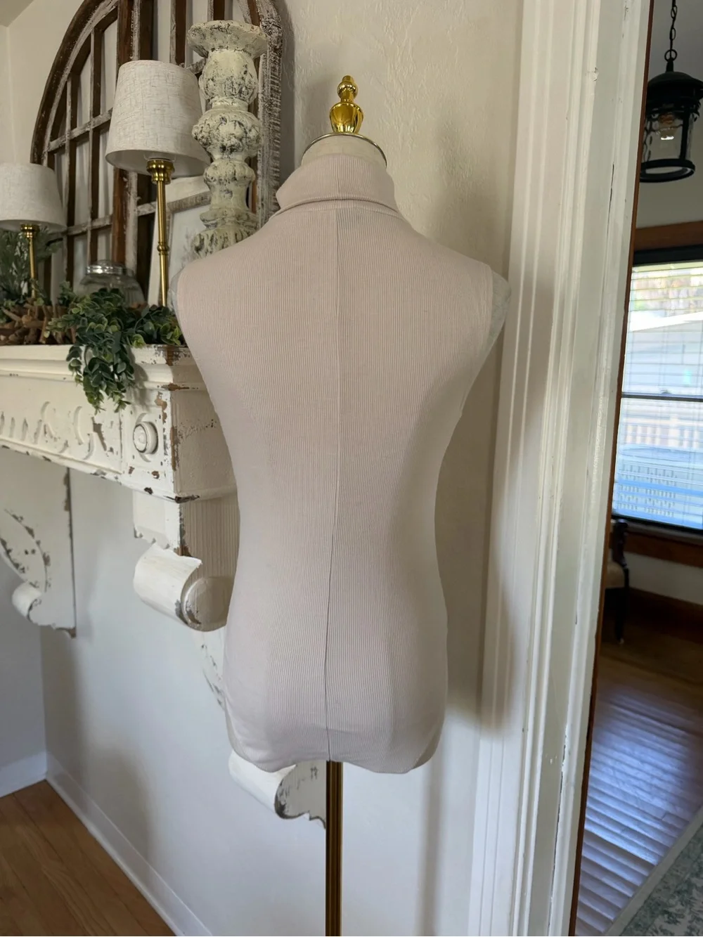 Forever 21 Sleeveless Turtleneck Bodysuit in Light Beige
